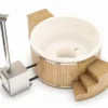 Houtgestookte Hottub Met Filteraansluiting - 4-6 Personen - Wit -KOKID Spa Winkel 3 4 inclusief filtratiebox