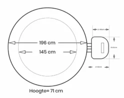 Intex Pure Spa Greywood Deluxe Opblaasbare Spa - 4 Persoons -KOKID Spa Winkel intex greywood deluxe 4persoons afmetingen