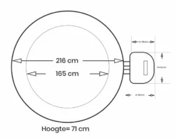 Intex Pure Spa Greywood Deluxe Opblaasbare Spa - 6 Persoons -KOKID Spa Winkel intex greywood deluxe 6persoons afmetingen