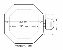 Intex Pure Spa Jet & Bubble Deluxe Opblaasbare Spa - 4 Persoons -KOKID Spa Winkel intex jetbubble deluxe 4persoons afmetingen