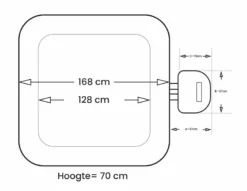NetSpa Caïman Opblaasbare Spa - 4 Persoons -KOKID Spa Winkel netspa caiman afmetingen